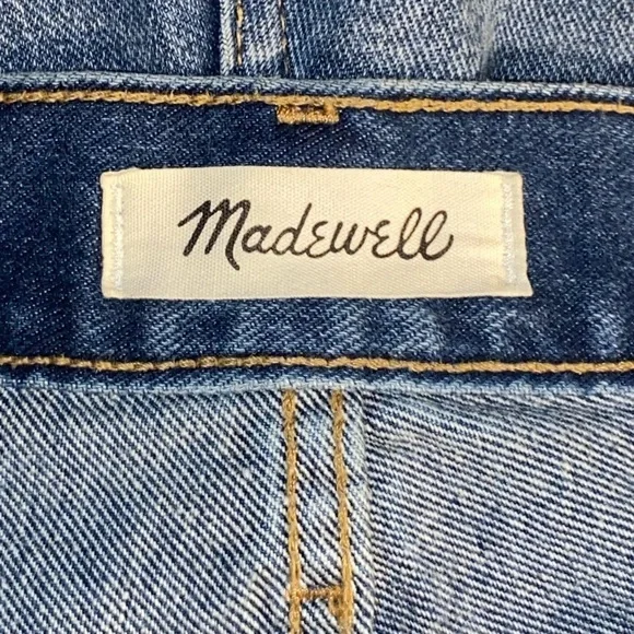 Madewell Dad Jean Denim Button Front Shorts - Size 27 - Picture 5 of 9